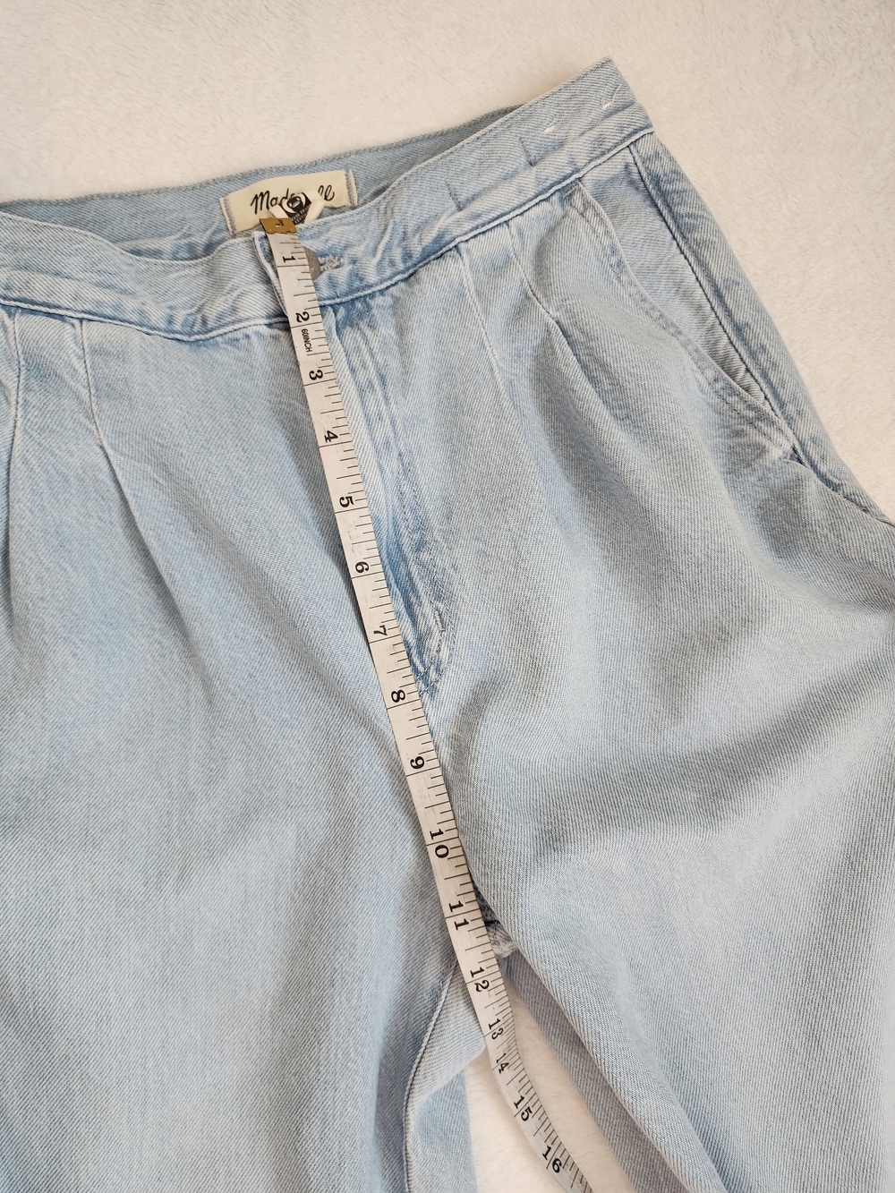 Madewell The Harlow Wide Leg Trouser Jeans Size 24 Light Wash High Rise - Picture 10 of 13